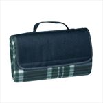 Navy Flap with Green/Navy Plaid Blanket